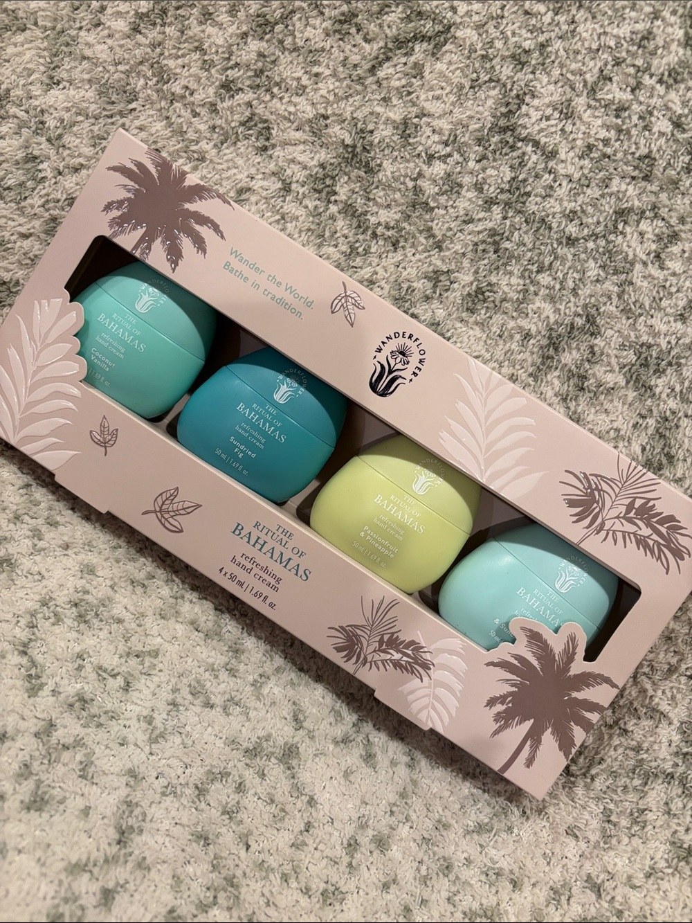 The Ritual of Bahama Scented Hand Cream tropical Variety Set of 4 NWT 4x1.69oz.